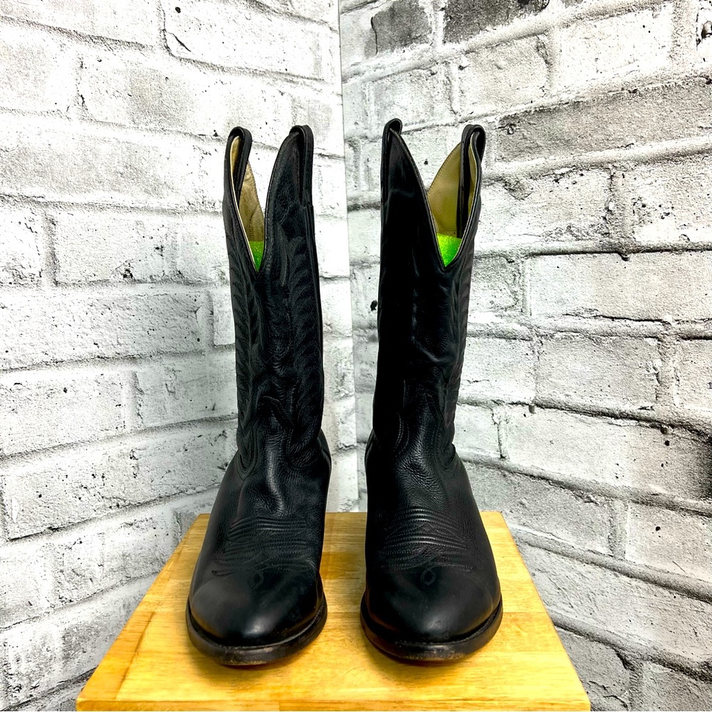 Boulet Black Western Cowboy Boots